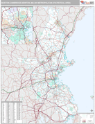 Boston-Cambridge-Newton Metro Area Digital Map Premium Style
